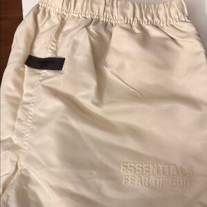 Essentials Fear of God Cream Satin Shorts